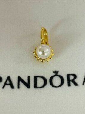 Pandora ME Treated Freshwater Cultured Pearl Sun Mini Dangle Charm